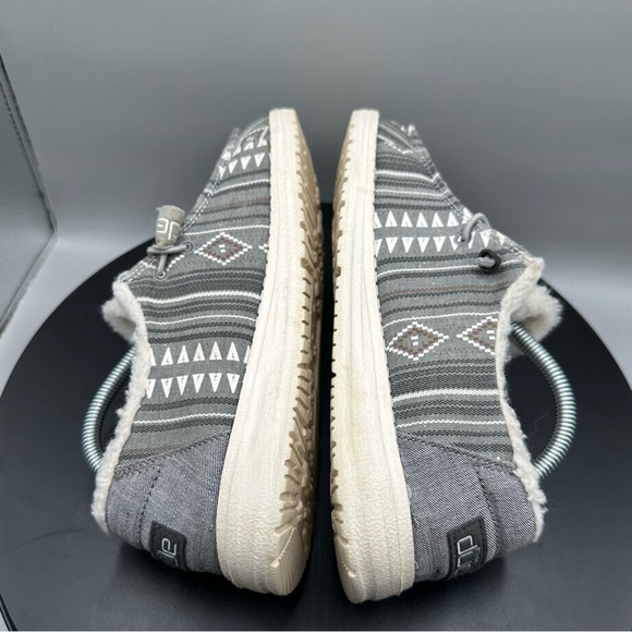 Hey Dude Wendy Boho Stripe Grey Slip On Fleece Lined Women 6 - Picture 6 of 10